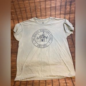 Disney men’s t-shirt size XL green distressed worn in vintage look.